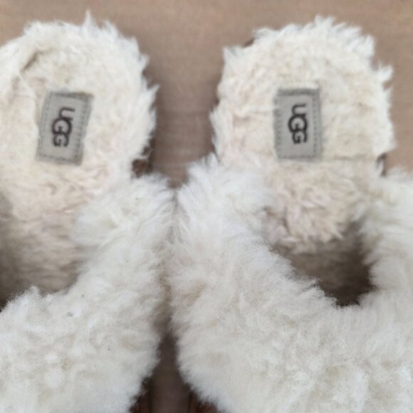 UGG Scuffette II Women's 6 Chestnut Brown Suede Sheepskin Slippers Mules Comfort - Picture 8 of 16